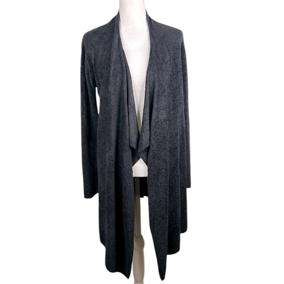 Barefoot Dreams Navy Cozy Bamboo Chic Lite Long Sleeve Open Cardigan Sweater M - Picture 1 of 7
